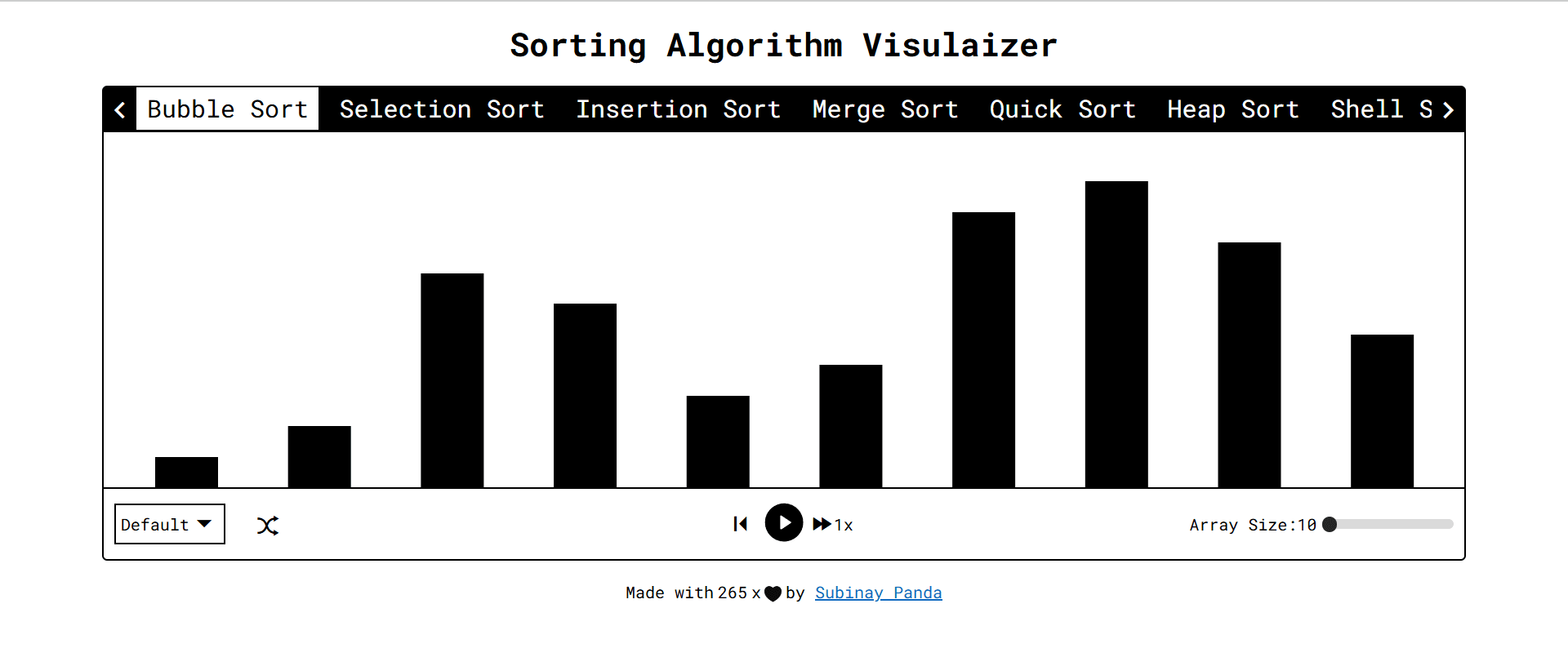 Sorting Algorithm Visualizer